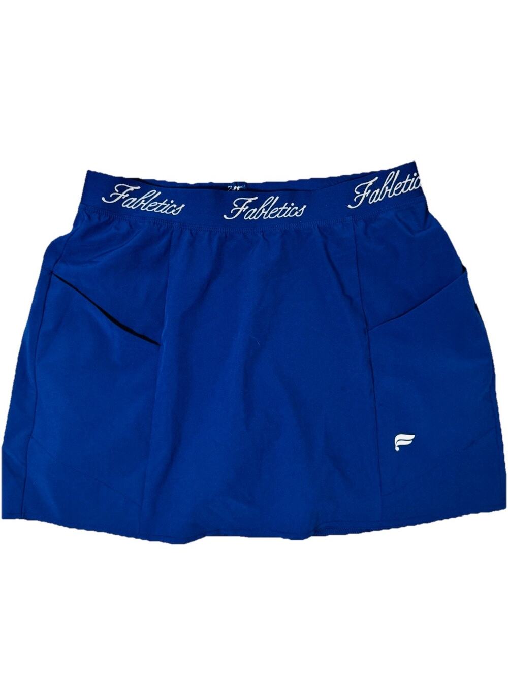 Fabletics Womens Blue Logo Waist Skort Sz S Athleisure Pickleball Tennis